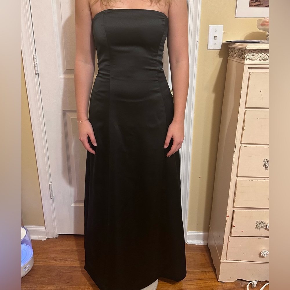 Nicole Miller Black Strapless Evening Dress